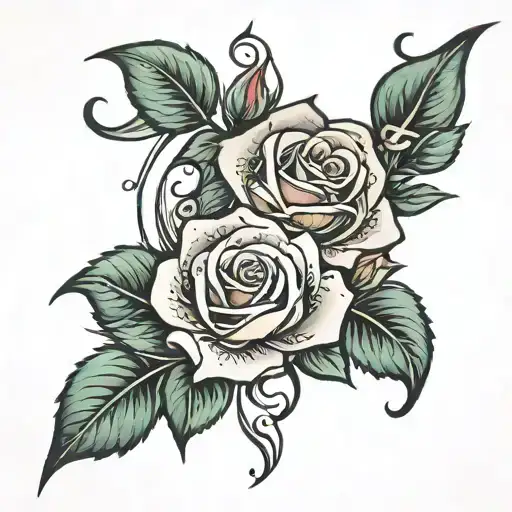 Rose With Two Name In It