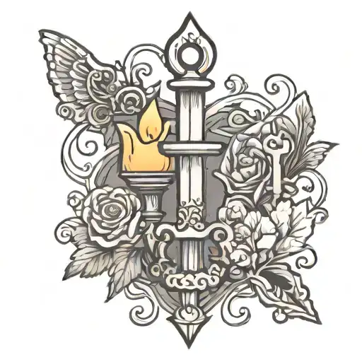 Candle And Key