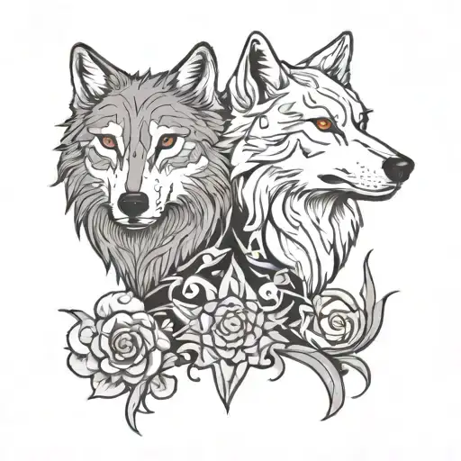 White Wolf And Black Wolf