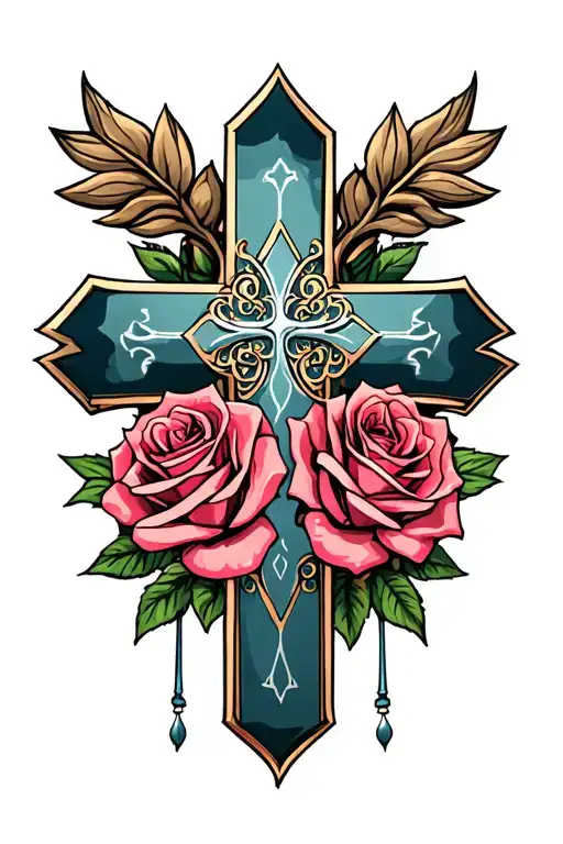 Cross And Roses
