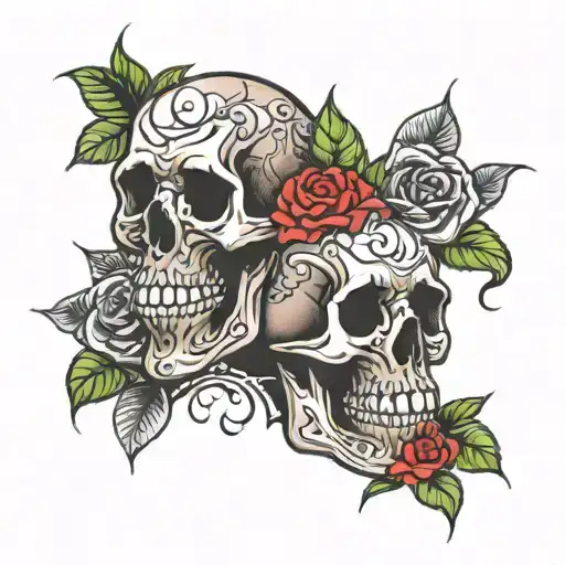 Skulls And Roses Growing