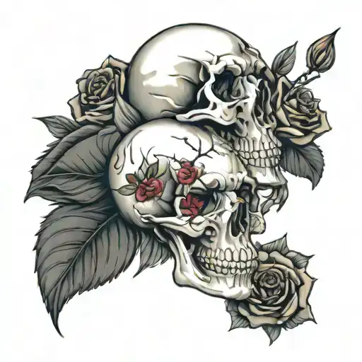 Skulls And Roses Dark For Cover