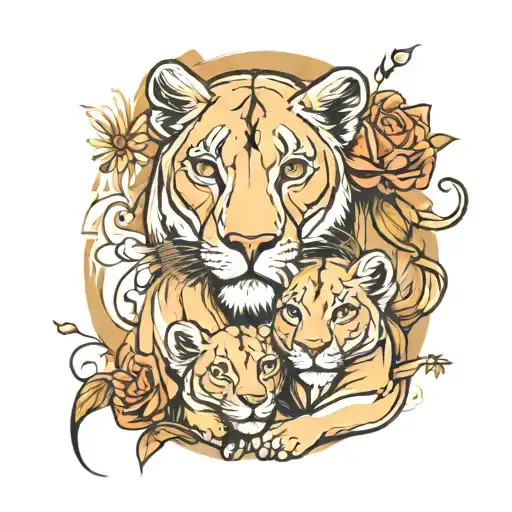 Lioness And Cub