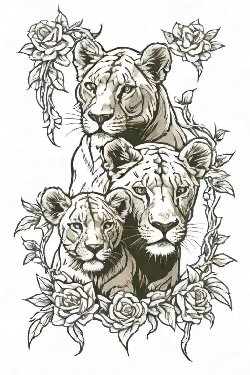 Lioness And Cub