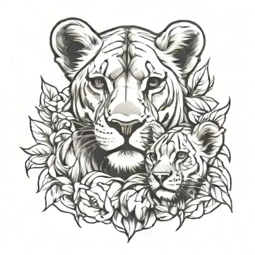 Lioness And Cub