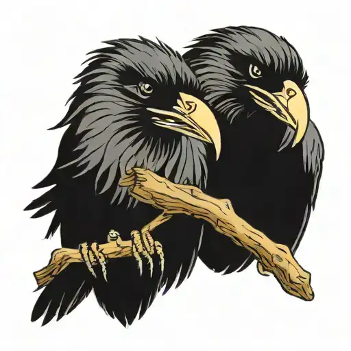Two Ravens Simple Chest