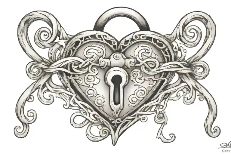 Infinity Symbol Love You Heart Shaped Lock