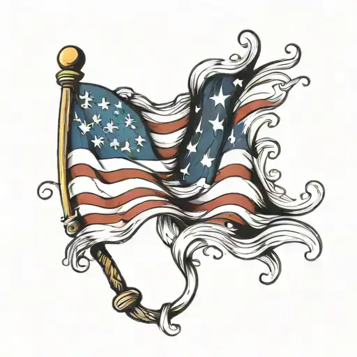 American Flag Intertwined