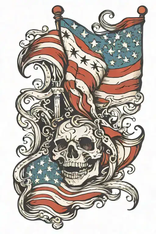 Disstressed American Flag