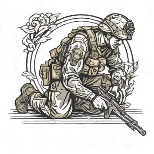 Soldier Kneeling