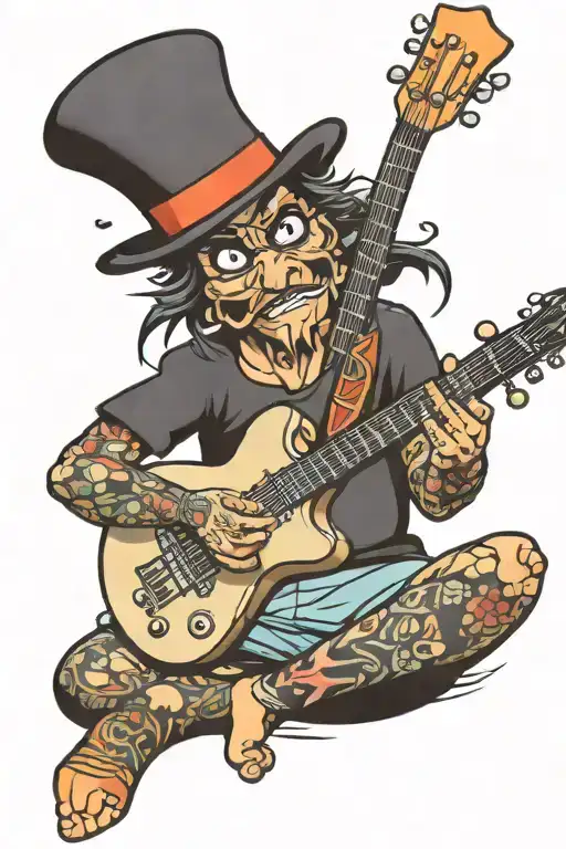 Cartoon Guitar Player
