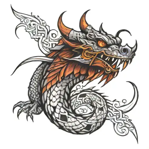 Dragon Ermine Wrapped