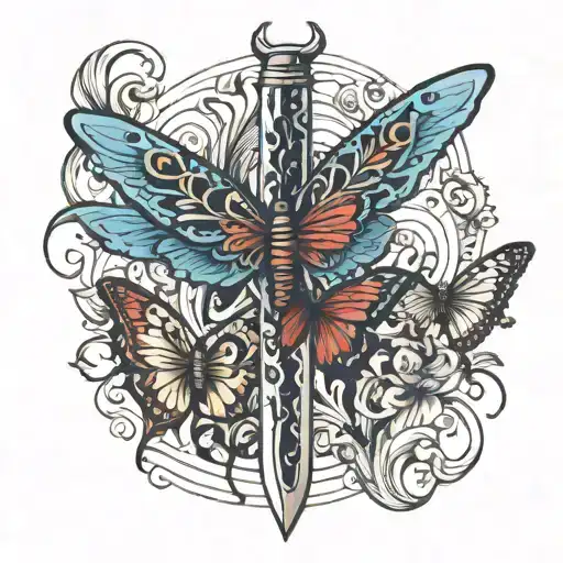 Balisong Knife With Butterfly