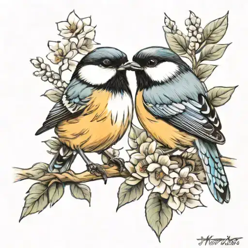 2 Realistic Chickadees