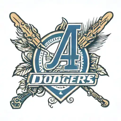Dodgers Logo With A Palm