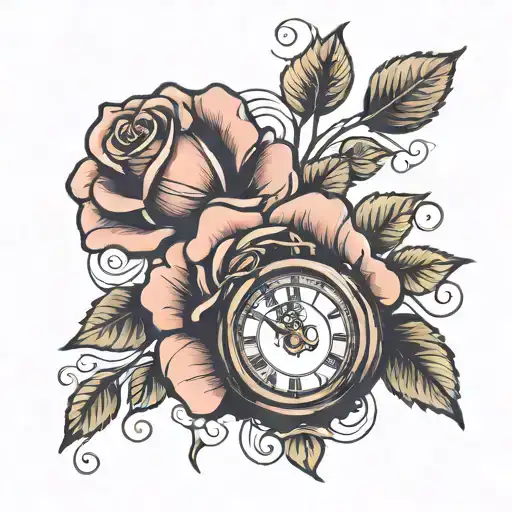 Rose With Clock