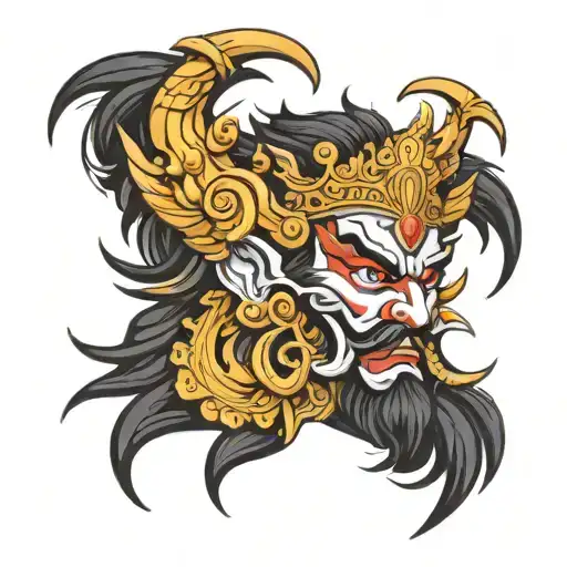 King Ravana Ten Heads