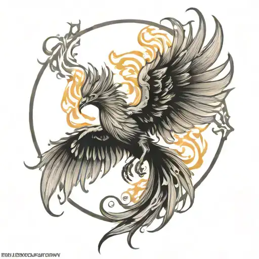 Shadow Phoenix Rising From The Ashes