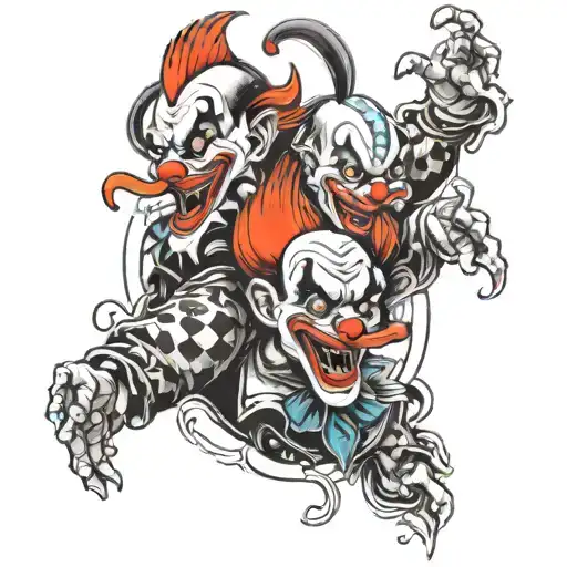 Clowns Full Black Sleeve