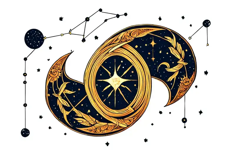 Constellation Including Dopamine Symbol Intertwined