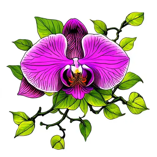 Green Orchid Vine Wrapping