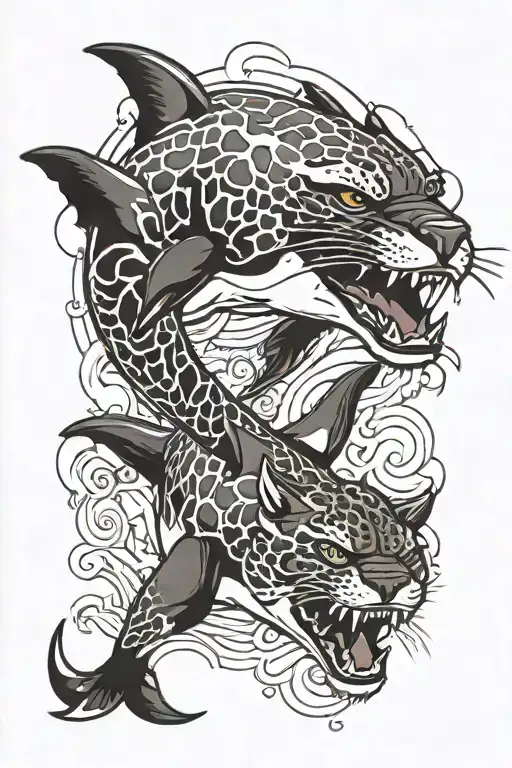 Falcon Killer Whale And Jaguar