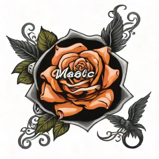Magic Touch Slogan Tattoo Design