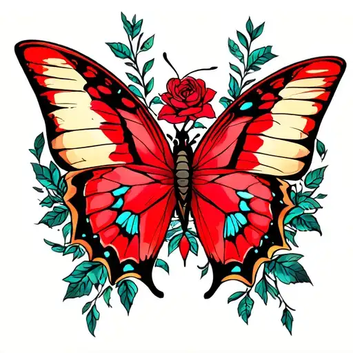 Cardinal Butterfly Wings