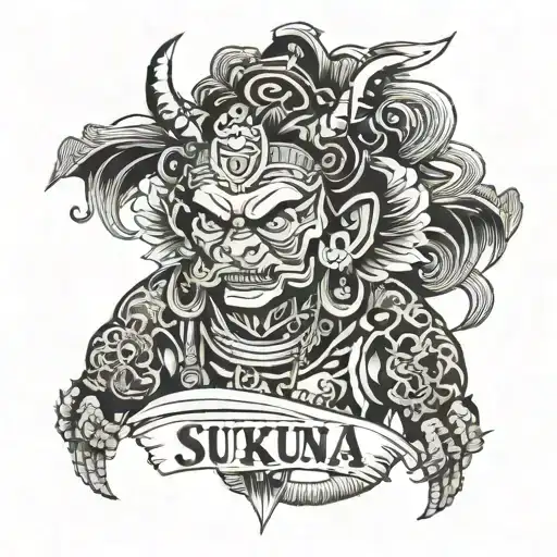 Sukuna With The Inscription Derin