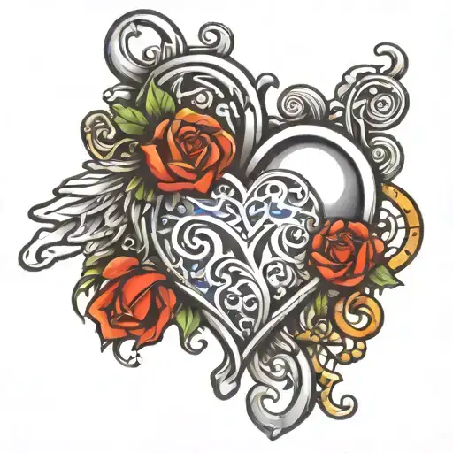 Chrome Cybersigilisim Tramp Stamp Heart
