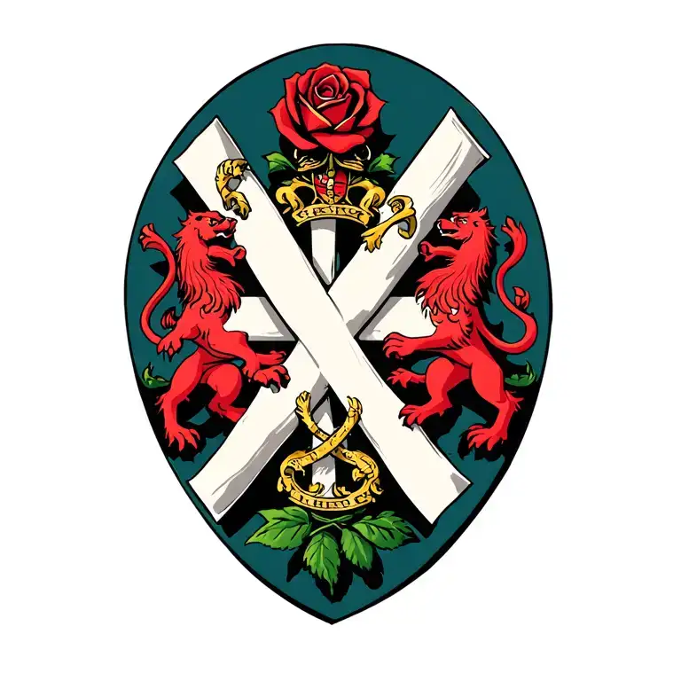 St George's Cross England Rose England 3 Lions Guernsey Flag