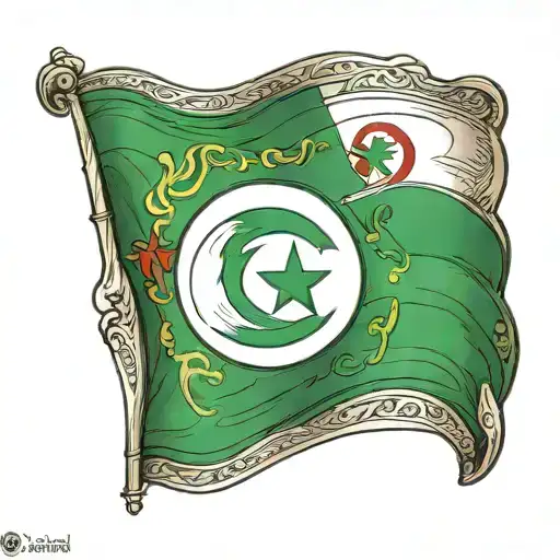 Triskel And Algeria Flag