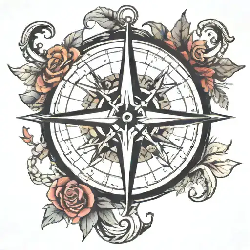 Compass Anchor Rose Intertwined