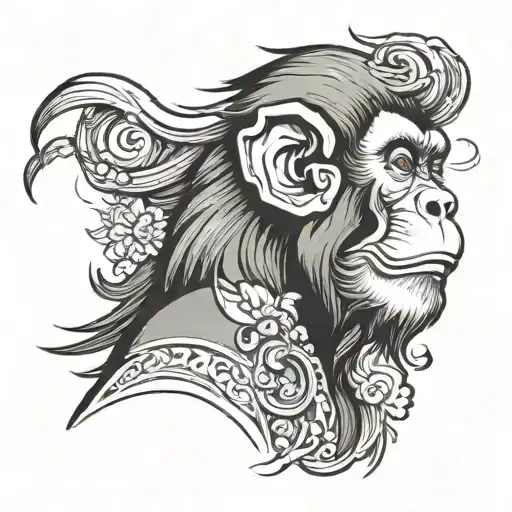Chinese Monkey Side Profile