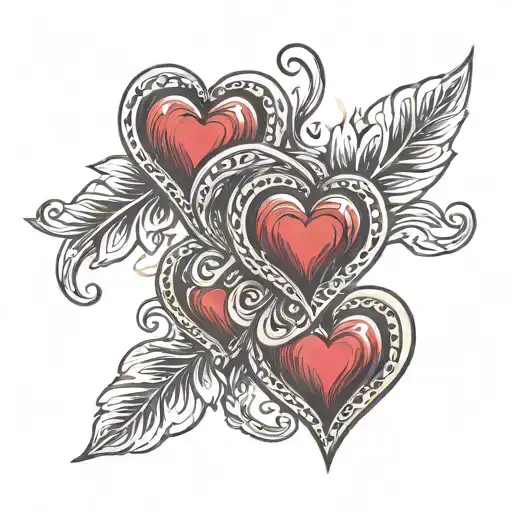 3 Individual Hearts