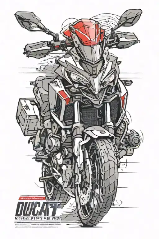 Ducati Logo Multistrada V4 Front View
