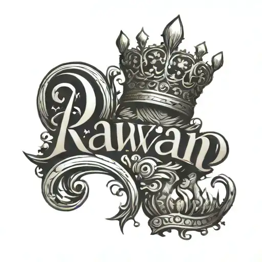 Rawan Name And At The End A Crown That Start From The N