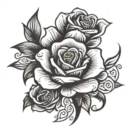 Rose Tribal Design