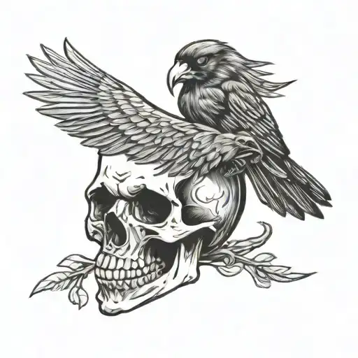 Skull And Raven