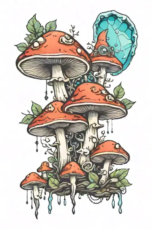 Trippy Mushrooms And Witch Crystals