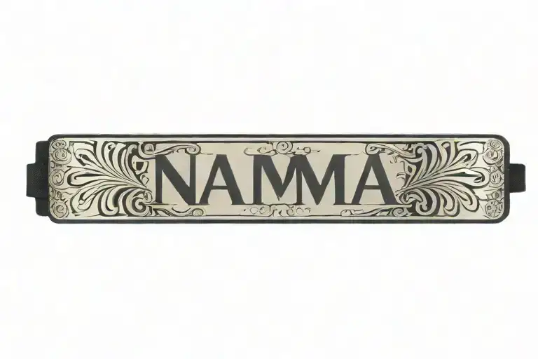 Arm Band With The Name Naima Incorporated In It