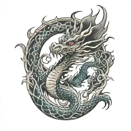 Tattoo Related To Burmese Culture Inspired Dragon