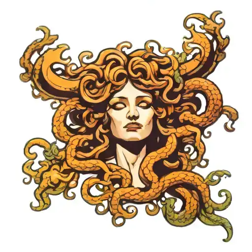 Medusa Holding The Head Of A God