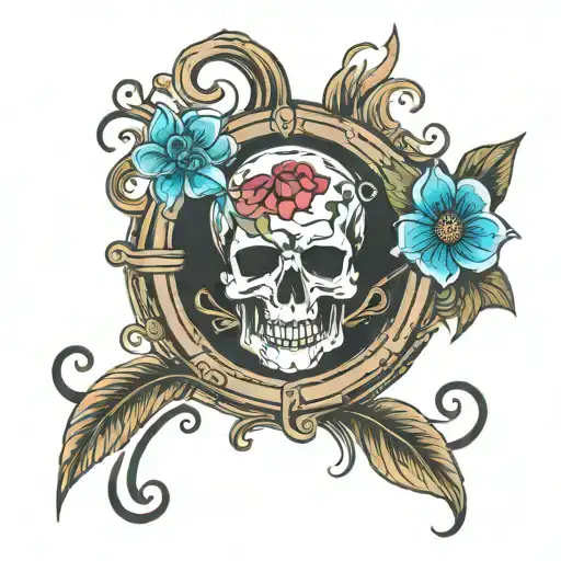 Captains Bar With A Flower Going Thru