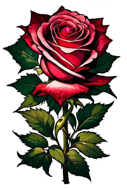 Rose With A Ruby In It