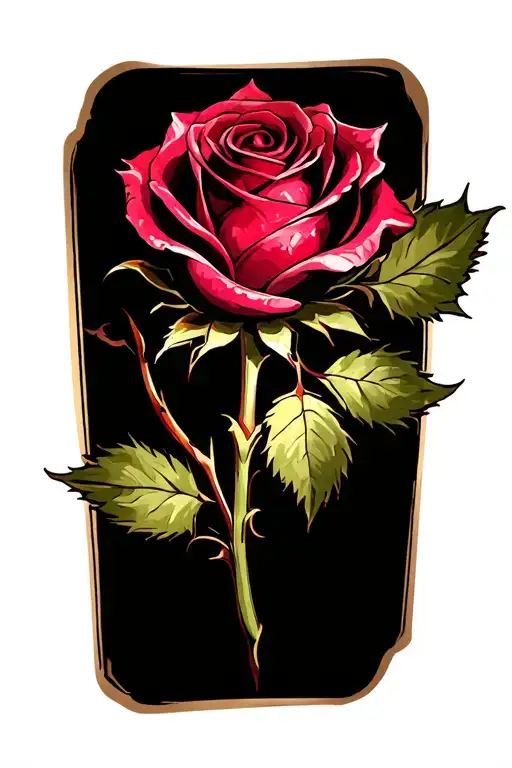 Rose With A Large Ruby In It