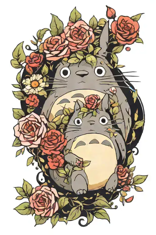 Ghibli Flowers Totoro