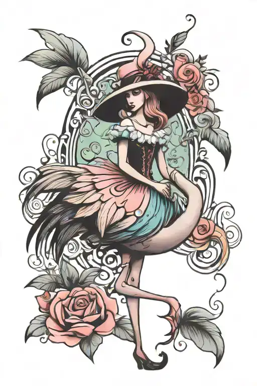 Flamingo Alice In Wonderlandinspired