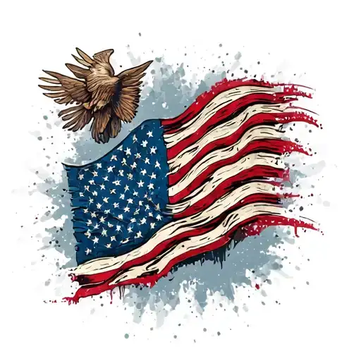 American Flag Distressed Grunge