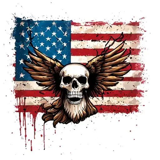 American Flag Distressed